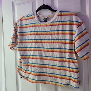 Rainbow Striped Crop Tshirt